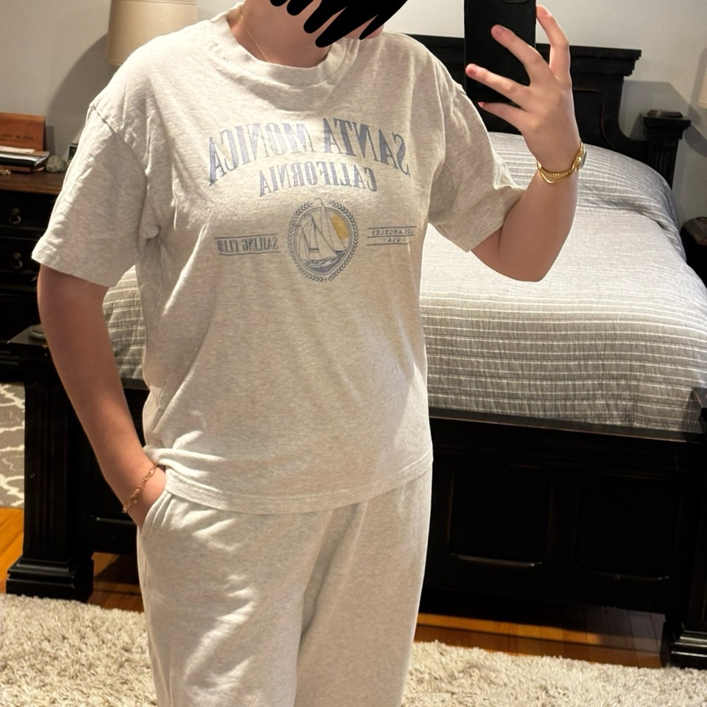 American Eagle Gray Boxy Fit T-Shirt